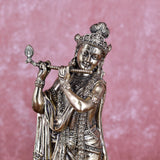White Whale Superfine Brass Hindu God Lord Krishna Bhagwan Lord Krishna Idol Statue Murti