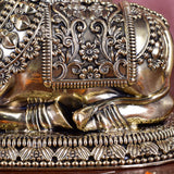 White Whale Superfine Little Brass Shiva Nandi Statue | Murti for Home Decoration | Office Décor