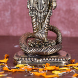 White Whale Superfine Brass Hindu God Lord Vishnu Bhagwan With Sheshnaag Lord Vishnu Idol Statue Murti