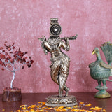 White Whale Superfine Brass Hindu God Lord Krishna Bhagwan Lord Krishna Idol Statue Murti