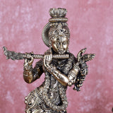 White Whale Superfine Brass Hindu God Lord Krishna Bhagwan Lord Krishna Idol Statue Murti
