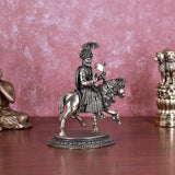 White Whale Superfine Chhatrapati Shivaji Maharaj Idol Brass Shivaji Maharaj Figurine Maratha Warrior King Statue Shivaji Maharaj Statue with Horse for Decor