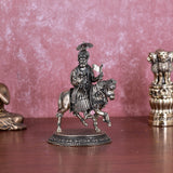 White Whale Superfine Chhatrapati Shivaji Maharaj Idol Brass Shivaji Maharaj Figurine Maratha Warrior King Statue Shivaji Maharaj Statue with Horse for Decor