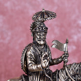 White Whale Superfine Chhatrapati Shivaji Maharaj Idol Brass Shivaji Maharaj Figurine Maratha Warrior King Statue Shivaji Maharaj Statue with Horse for Decor