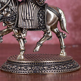 White Whale Superfine Chhatrapati Shivaji Maharaj Idol Brass Shivaji Maharaj Figurine Maratha Warrior King Statue Shivaji Maharaj Statue with Horse for Decor