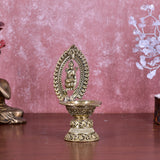 White Whale Superfine Brass Oil Lamp Deeplaxmi Dia | Lakshmi Laxmi Diya for Puja
