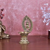 White Whale Superfine Brass Oil Lamp Deeplaxmi Dia | Lakshmi Laxmi Diya for Puja