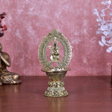 White Whale Superfine Brass Oil Lamp Deeplaxmi Dia | Lakshmi Laxmi Diya for Puja