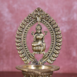 White Whale Superfine Brass Oil Lamp Deeplaxmi Dia | Lakshmi Laxmi Diya for Puja