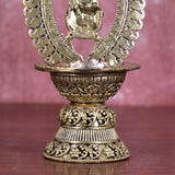 White Whale Superfine Brass Oil Lamp Deeplaxmi Dia | Lakshmi Laxmi Diya for Puja