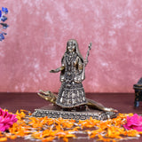 White Whale Superfine Ganga MATA Brass Statue Religious Goddess Sculpture Idol