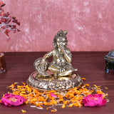 White Whale Superfine Little Krishna Idol India Hind Hindu God Brass Sculpture Makhan Krishna Statue Decor Gift