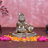 White Whale Superfine Little Krishna Idol India Hind Hindu God Brass Sculpture Makhan Krishna Statue Decor Gift