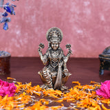 White Whale Superfine Brass Lakshmi Idol Hindu Laxmi Goddess Statue Home Office Showpiece Decor