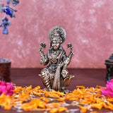 White Whale Superfine Brass Lakshmi Idol Hindu Laxmi Goddess Statue Home Office Showpiece Decor