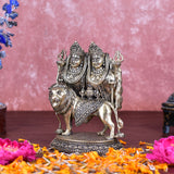 White Whale Superfine Chamunda MATA Brass Statue Religious Strength Sculpture Idol