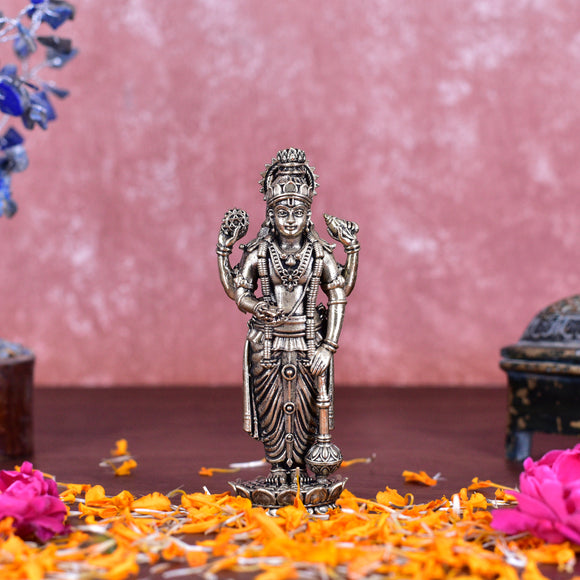 White Whale Superfine Brass Hindu God Lord Vishnu Bhagwan Lord Vishnu Idol Statue Murti