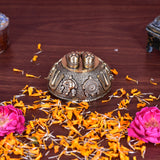 White Whale Superfine Brass  Lord Tirupati Balaji Lord Venkateshwara Feet with sangu chakara Namam  Feet Charan Paduka 