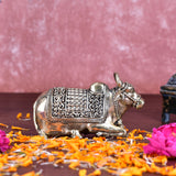 White Whale Superfine Little Brass Shiva Nandi Statue | Murti for Home Decoration | Office Décor