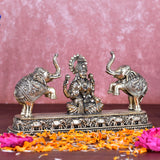 White Whale Superfine Goddess Gajalakshmi Brass Superfine Intricate Idol Gaj Lakshmi Elephant Idol Goddess Maha Laxmi Gajlaxmi Sitting Statue for Home Decor Puja Mandir Temple