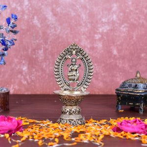 White Whale Superfine Brass Oil Lamp Deeplaxmi Dia | Lakshmi Laxmi Diya for Puja