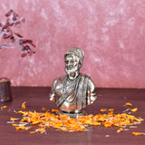 White Whale Superfine Chhatrapati Shivaji Maharaj Bust Idol Brass Shivaji Maharaj Figurine Maratha Warrior King Statue Shivaji Maharaj Statue with Horse for Decor