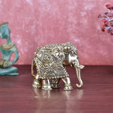 White Whale Superfine Handmade Ethnic Indian Brass Elephant Decor Showpiece,  Home Decor Statue,  Indian Decorations,  Indian Houseware:  Brass Figurine