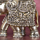 White Whale Superfine Handmade Ethnic Indian Brass Elephant Decor Showpiece,  Home Decor Statue,  Indian Decorations,  Indian Houseware:  Brass Figurine