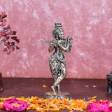 White Whale Superfine Brass Hindu God Lord Krishna Bhagwan Lord Krishna Idol Statue Murti
