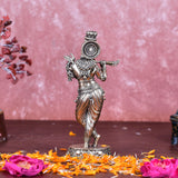 White Whale Superfine Brass Hindu God Lord Krishna Bhagwan Lord Krishna Idol Statue Murti