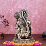 White Whale Suprefine Brass Hanuman Statue Strength Monkey Lord Bajrang Bali Idol Sitting Position Brass Sculpture Diwali Decor Gifts
