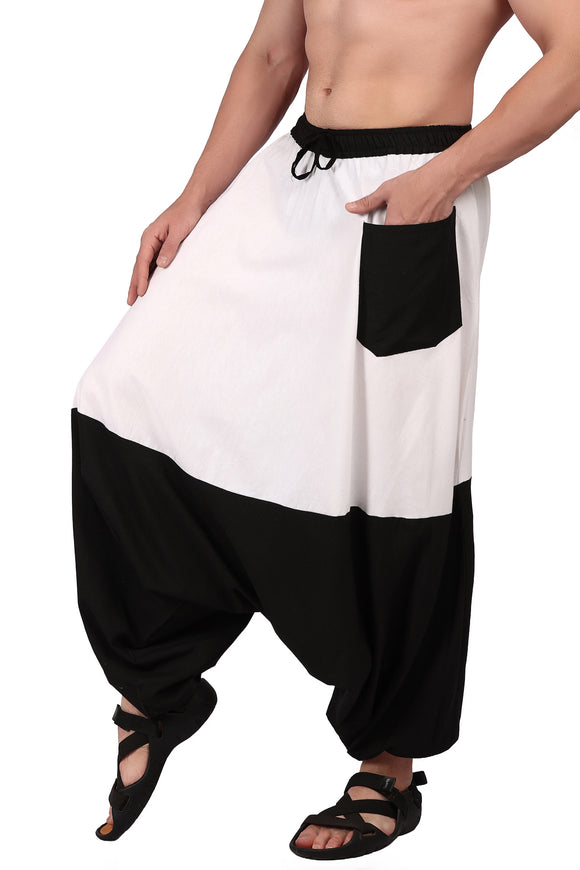 Whitewhale Men Women Cotton Summer Loose Baggy Hippie Boho Gypsy Harem Pants