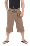 Whitewhale Men Cotton Casual Drawstring Loose Capri Yoga Pants Pyjamas