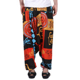 Whitewhale Men's Cotton Solid Harem Pants Yoga Trousers Hippie Pant