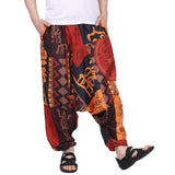 Whitewhale Men's Cotton Solid Harem Pants Yoga Trousers Hippie Pant