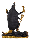 White Whale Antique Large Brass Kali Idol Hindu Goddess of Time & Change Maa Kalika Shiva Statue Murti