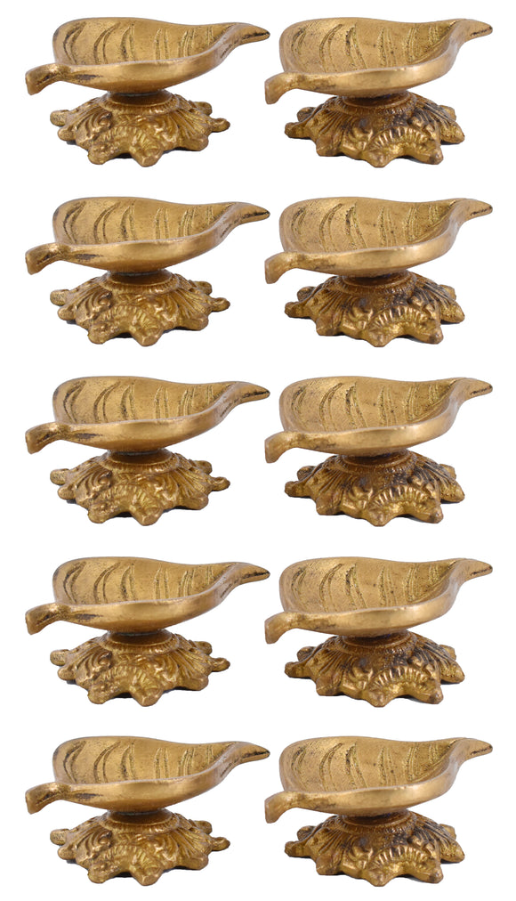 White Whale Diya for Pooja Made of Pure Brass - Kuber Diya Diwali Decoration