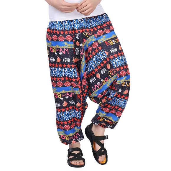 Whitewhale Men's Cotton Solid Harem Pants Yoga Trousers Hippie Pant