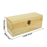 White Whale Wooden Tea Box for Tea Package Bags with 3 Equal Cabinets - 10 x 4 Inches