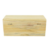 White Whale Wooden Tea Box for Tea Package Bags with 3 Equal Cabinets - 10 x 4 Inches