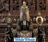 White Whale Brass Satyarupine Tirupati Balaji (Truth of the Universe- Lord Vishnu)