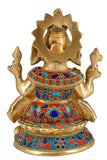White Whale Lord Ganesh Murti Ganesha Idol Ganpati Bhagwan Brass Statue for Home Decoration Showpiece