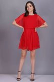 WhiteWhale Dresses for Women Regular Women's  Fit and Flare Knee Dress