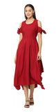 WhiteWhale Dresses for Women Regular Women's  Fit and Flare Floral Solid Dress.