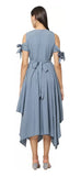 WhiteWhale Dresses for Women Regular Women's  Fit and Flare Floral Solid Dress.