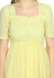 WhiteWhale Dresses for Women Regular Women's Fit & Flare Polka Print Comfirtable Dress.