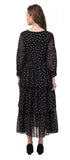 WhiteWhale Dresses for Women Regular Women's Fit & Flare Polka Print Layered Dress.