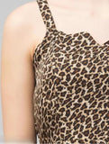 WhiteWhale Dresses for Women Regular Women's Tiger Print Shoulder Strap Dress.