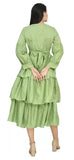 Whitewhale Women's A-Line Western Dress Fit & Flare Calf Length Dress for Girls Stylish Design for Ladies