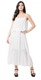 Whitewhale Women's Stylish Calf Length Sleeveless Midi Dress
